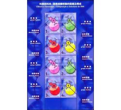 AMXB0022 澳门2001年 科学与科技 - 脱氧核糖核酸的组织（小版张）