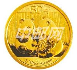 2009年熊猫1/10盎司圆形金质纪念币