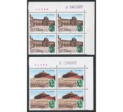 1998-20 故宫和卢浮宫（T）（中国法国联合发行）（厂铭四方连）