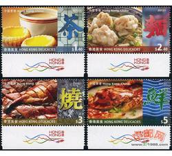 HK0596 香港美食邮票（带飞龙特殊边位）（2012年）	