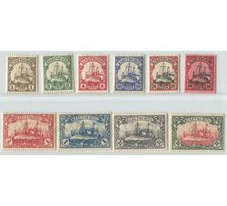 Z-QD057 1905年德国胶州湾中国币值有水印德国客邮10枚全新一套（LGQ）