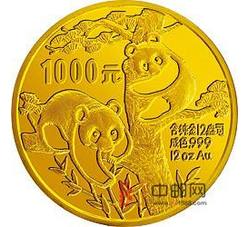 1988年熊猫12盎司圆形金质纪念币（精制）