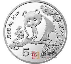 1993年熊猫1/2盎司圆形银质纪念币
