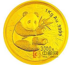 2000年熊猫1公斤圆形金质纪念币（精制）