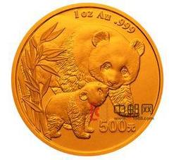 2004年熊猫1盎司圆形金质纪念币