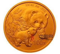 2004年熊猫1/4盎司圆形金质纪念币