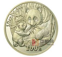 2005年熊猫1/2盎司圆形钯质纪念币（精制）