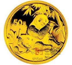 2007年熊猫1/10盎司圆形金质纪念币