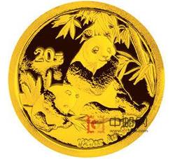 2007年熊猫1/20盎司圆形金质纪念币