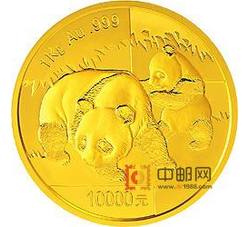 2008年熊猫1公斤圆形金质纪念币（精制）