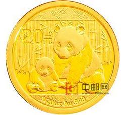 2012年熊猫1/20盎司圆形金质纪念币