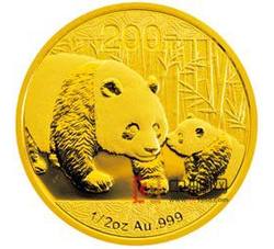 2011年熊猫1/2盎司金质纪念币