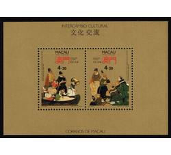 澳门1991-11-6-（B19）文化交流小型张
