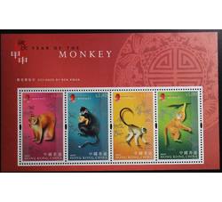 香港 2004年 三轮猴（小全张）
