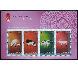 香港 2007年 三轮猪（小全张）