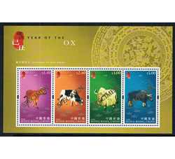 香港2009岁次己丑生肖牛年样张全新邮票