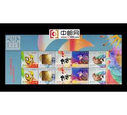 澳门2017鸡年生肖 三轮鸡年邮票5连（版头10枚连）
