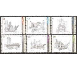 2016香港邮票，馆藏选粹-江启明素描作品，6全