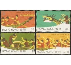 1985香港邮票，端午节，4全。