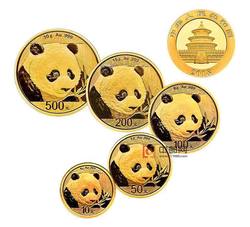 2018年熊猫普制金币套装（5枚）