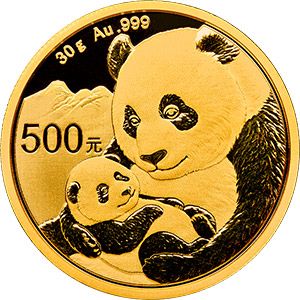 2019年熊猫30克金