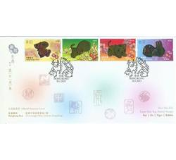 HKF2023-1 生肖兔（银箔烫压邮票首日封）